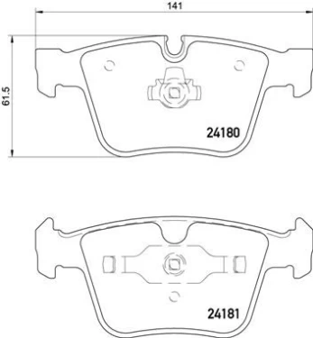 Stabdžių trinkelių rinkinys, diskinis stabdys BREMBO P 50 116