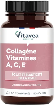 VITAVEA Kolagenas, vitaminai A, C, E, 50 tablečių