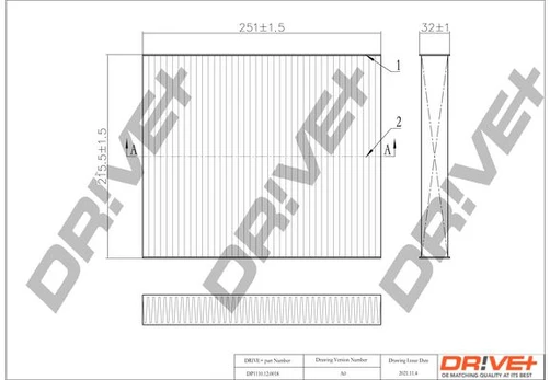 Filtras, salono oras Dr!ve+ DP1110.12.0018