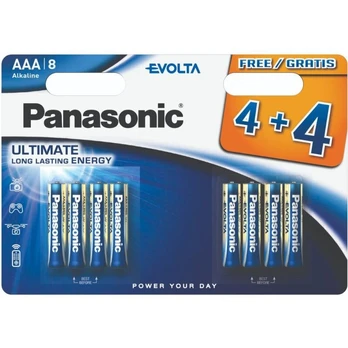 Panasonic Evolta elementai 1.5 V AAA, 8vnt. (4+4)
