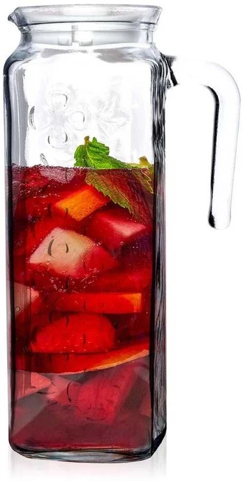 Stiklinis ąsotis su dangteliu 1,2 l