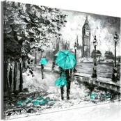 Artgeist Paveikslas - Walk in London (1 Part) Wide Turquoise kaina