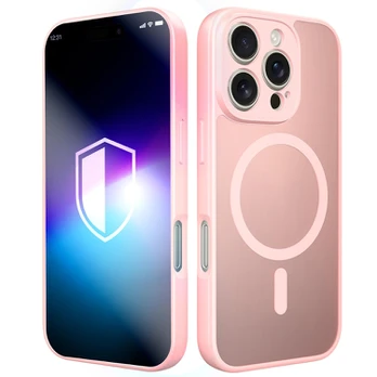 Dėklas 3MK Misty MagCase do Apple iPhone 16 Pro Max rožinis