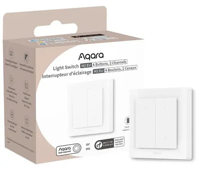 Aqara Light Switch H2 EU (4 Mygtukai, 2 Channels)