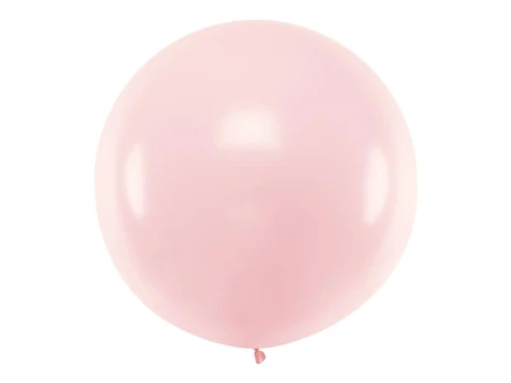 PartyDeco Didelis apvalus balionas 1m, pastelinis rausvas