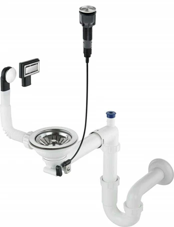 Siphon for 1-bowl granite sink - Space-Saver