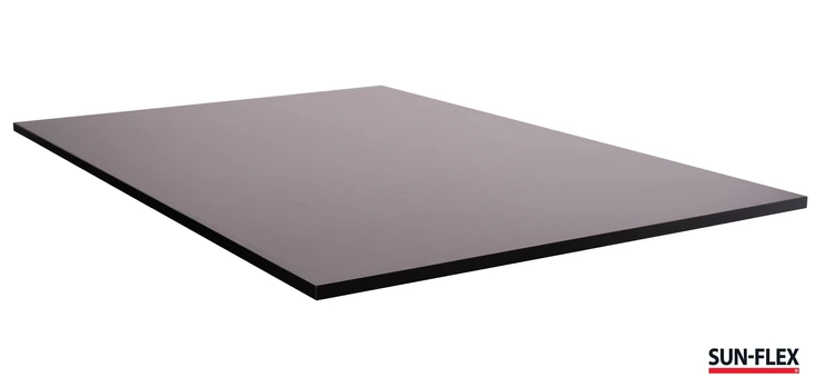 Stalviršis Sunflex, 160 cm x 80 cm, juoda