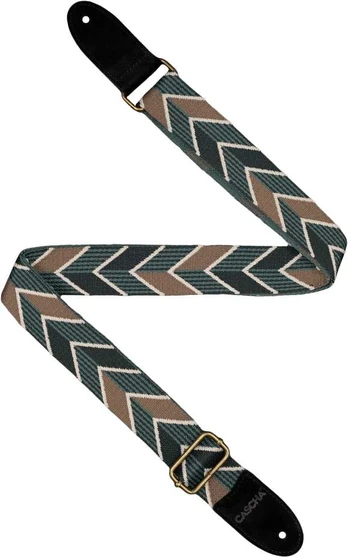 Diržas ukulelei Cascha Jacquard - Ethnic žalias CUS-JW2