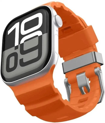 Spigen Silicone Band, oranžinis - Apple Watch 49mm/46mm/45mm/44mm