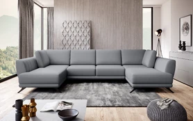 Kampinė sofa Larco Poco 4, pilka, 191 x 362 cm x 90 cm kaina