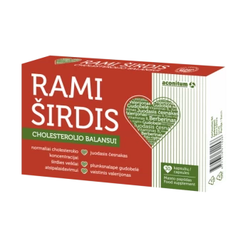 Maisto papildas Rami širdis cholesterolio balansui, 30 kapsulių