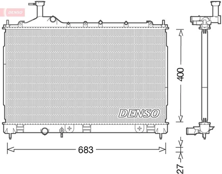 Radiatorius, variklio aušinimas DENSO DRM45038