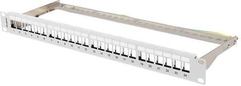 PATCH PANEL PUSTY 24 PORT 1U 19" FTP DO MODUŁÓW KEYSTONE PILKA LANBERG