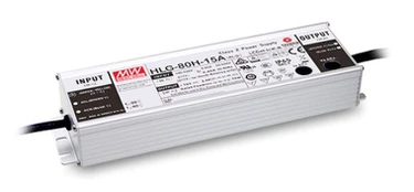 Impulsinis maitinimo šaltinis LED 12V 5A, PFC, IP67, MEAN WELL