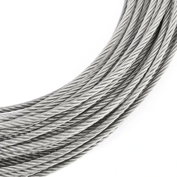 Nerūdijančio plieno lynas 4mm 7x19 minkštas, 1m