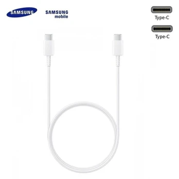 „Samsung“ 45 W USB-C į USB-C itin greito įkrovimo ir duomenų perdavimo laidas, 5A, 1 m (OEM), baltas