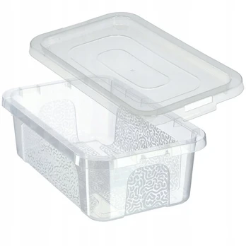 Plastikinis 4,5 l talpos konteineris žaislams, bespalvis dangtelis