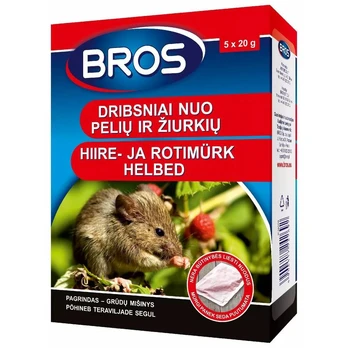 Dribsniai Bros graužikams naikinti, 100 g