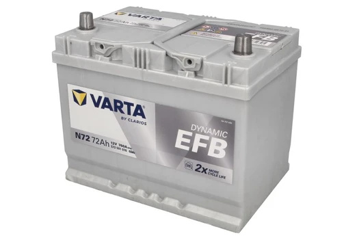 Akumuliatorius VARTA EFB572501076 12V 72Ah 760A D+