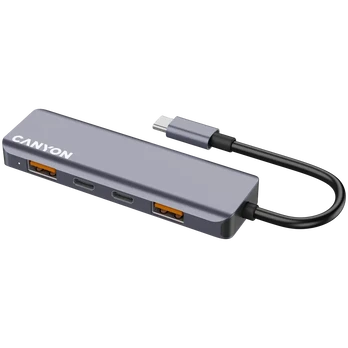 CANYON hub DS-18 5in1 USB-C Pilkas