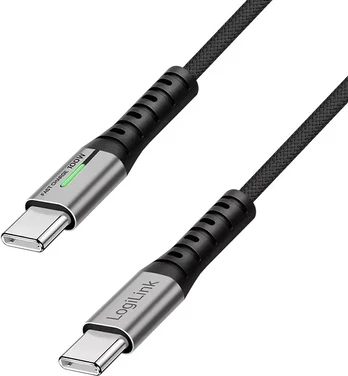 Cable | USB 2.0 | USB C plug,both sides | 1.5m | black | 480Mbps | 100W