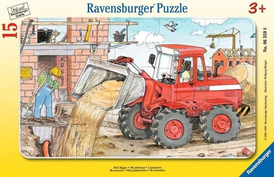 Ravensburger 15 detalių dėlionė "mano ekskavatorius"