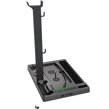iLike CP M1 Multi Dock Stand for Play Station 5 Controllers Headset Remote with Cooling Fan