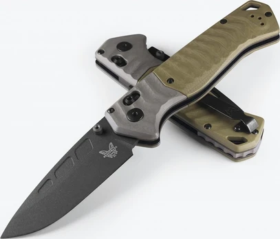 Peilis Benchmade 593BK PSK, MagnaCut, pilkas/žalias G10