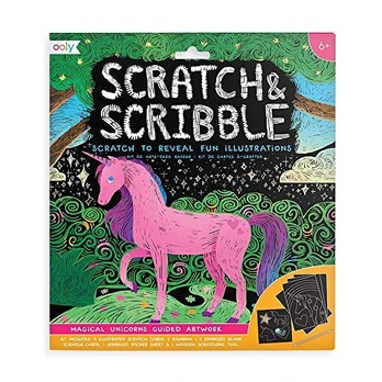 Kolorowe Baloniki Spalvingi „Scratch“ ir „Scribble“ balionai „Scratch & Scribble“ stebuklingi vienaragiai