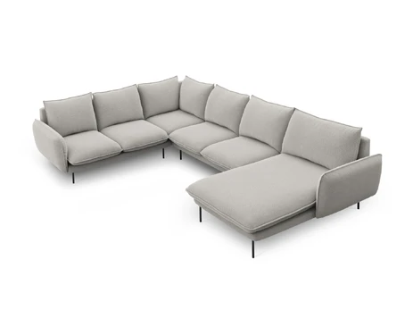 Panoramic Left Corner Sofa, "Vienna", 7 Seats, 330x235x95 Made in Europe