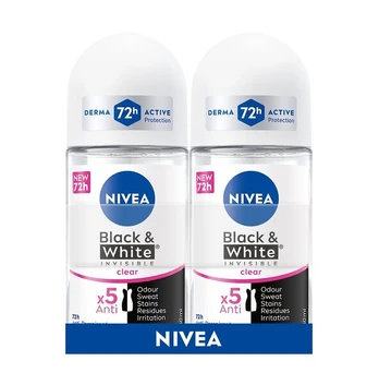 Rutulinio dezodoranto rinkinys Nivea Black&White Clear, 2 vnt.