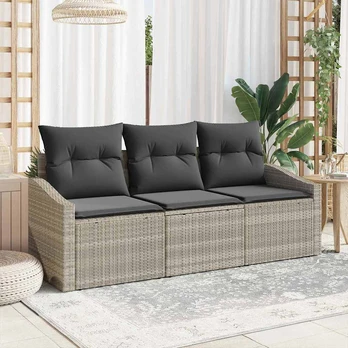 sodo sofa komplektas 3 dalių Pilka