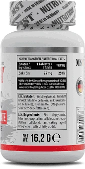 Cinko bisglicinato tabletės MST 90 tablečių