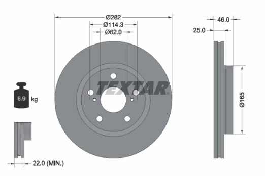 TEXTAR 92341103 Brake Disc