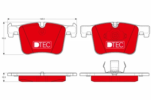 TRW GDB1942DTE Brake pad set