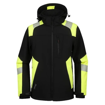 Striukė Softshell Astra, juoda/geltona 2XL, Pesso