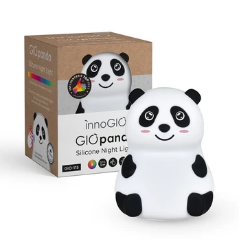 Naktinis šviestuvas InnoGIO Panda, balta/juoda