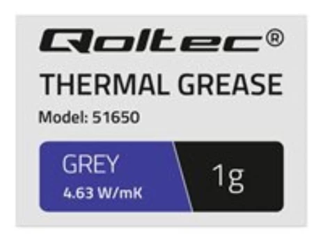 QOLTEC 51650 Thermal paste 4.63W/m-K 1g pilkas