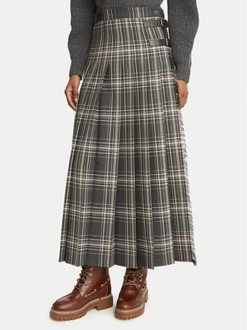 Weekend Max Mara Midi sijonas Prisma 2625106092 Pilka Regular Fit