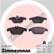 Stabdžių trinkelių rinkinys, diskinis stabdys ZIMMERMANN 24253.175.1 kaina