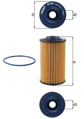 MAHLE OX 399D Alyvos filtras