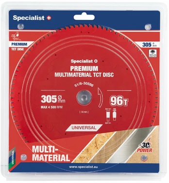 SPECIALIST+ pjovimo diskas Multimaterial 305x30x96T