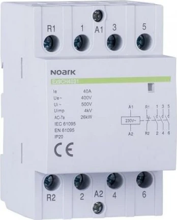 Modulinis kontaktorius Noark 40a 4no 230v