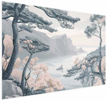 Artgeist Plakatas - Mėlyna Coast in Delicate Colors