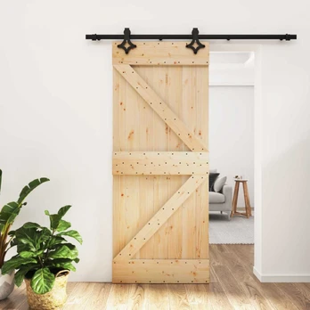 Slankios durys Natūrali ir juoda 85 x 210 cm
