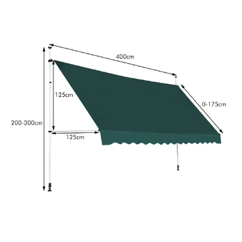 Bonideco Select Markizė 400x175x300cm., žalios spalvos