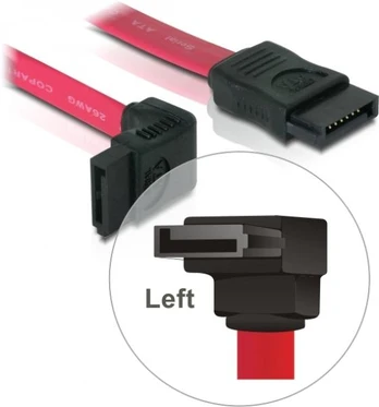 Delock SATA - SATA, 0,3m, raudona (84249)