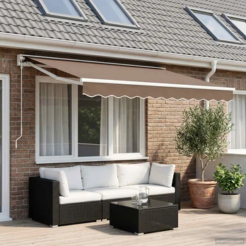 Rankinė sulankstoma markizė Taupe 4,5 × 3 m