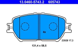 ATE 13.0460-5743.2 Brake pad set