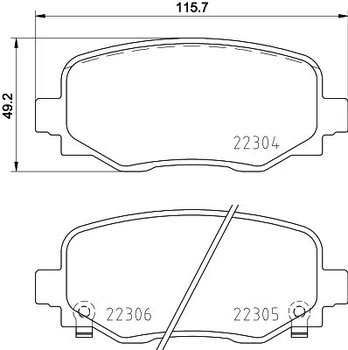 Stabdžių trinkelių rinkinys, diskinis stabdys BREMBO P 23 177